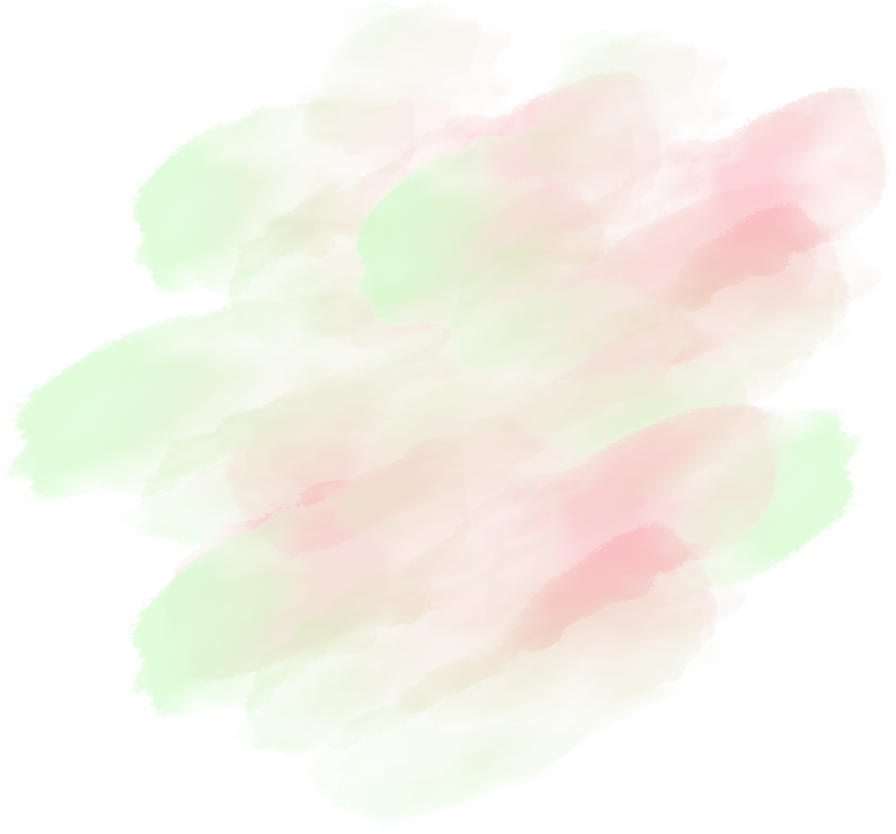 Soft green pink splash watercolor brush